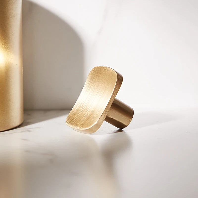 Beicai Moderne Massivmessing-Schrank- und Küchenknöpfe, Goldene Möbelgriffe für Schubladen, Kommoden, Schränke und Schranktüren - 1er-Pack – Detail 5