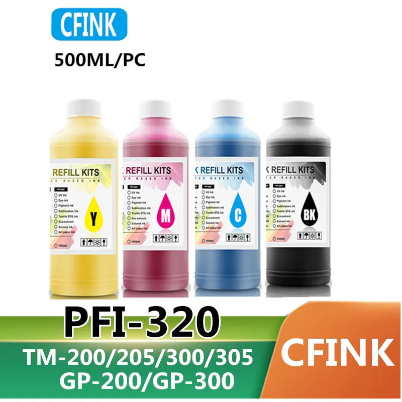 500ML PFI 320 ink Pigment Ink for Canon PFI120 320 for Canon TM-200 205 300 305 GP-200 GP-300 Printer