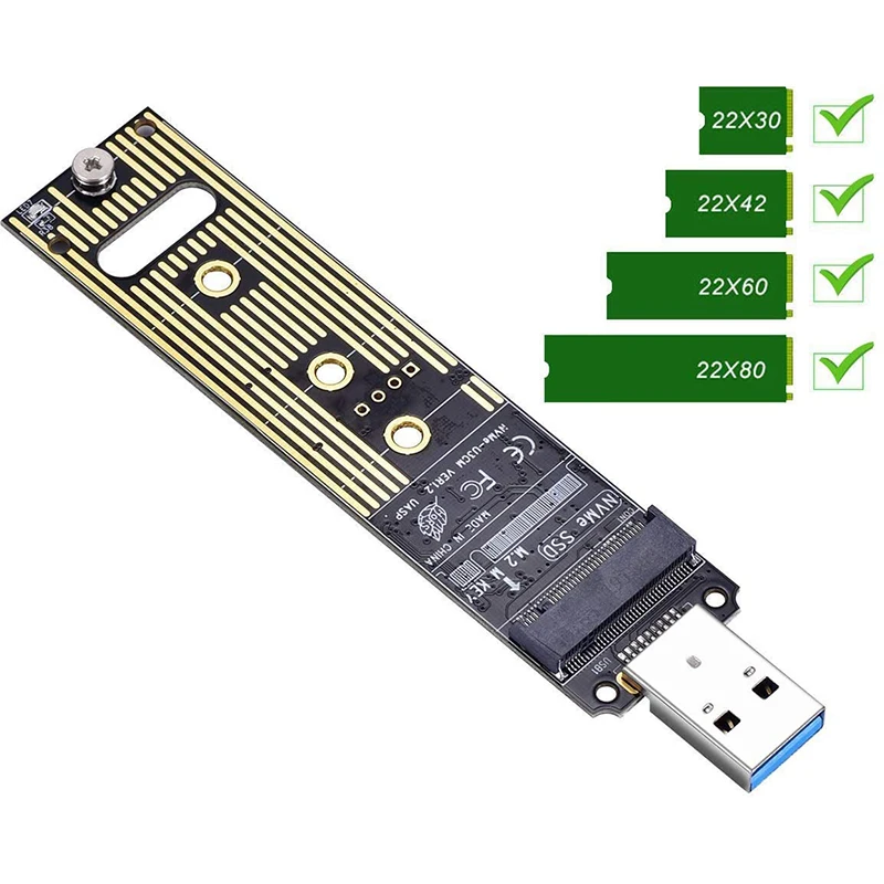 핫 스왑 타입 A 어댑터 카드, 2 인 1 키 하드 드라이브 컨버터, SSD 솔리드 스테이트 Usb3.1 내부 컨버터 카드, 키 하드 드라이브