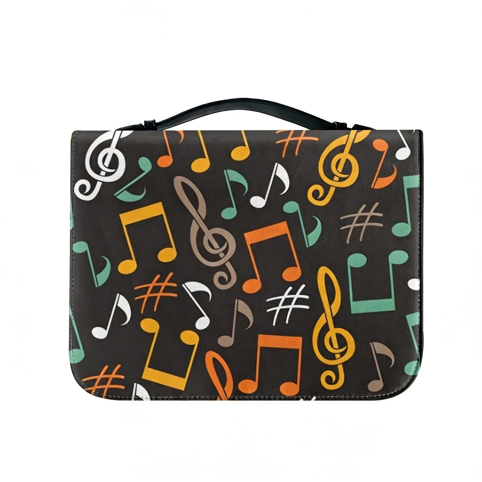 

Водонепроницаемая кожаная сумка-чехол для Библии с принтом нот, персонализированный подарочный набор с карманами