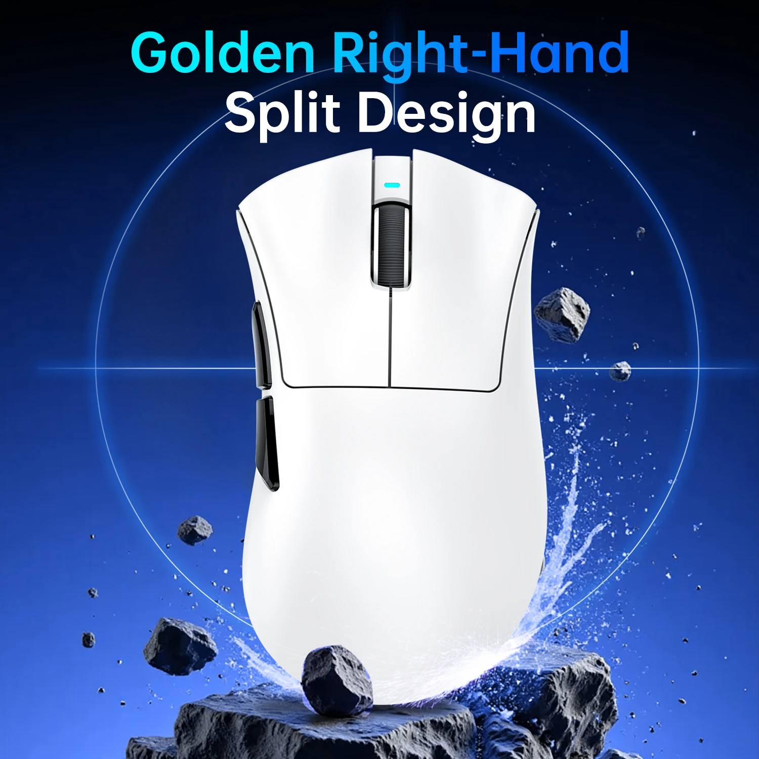 Mouse Gamer Ultra-Leve ATTACK SHARK V3 25000DPI BT 2.4G Sem Fio com Fio Tri-Modo Taxa de Polling de 1000Hz Microinterruptores Omron