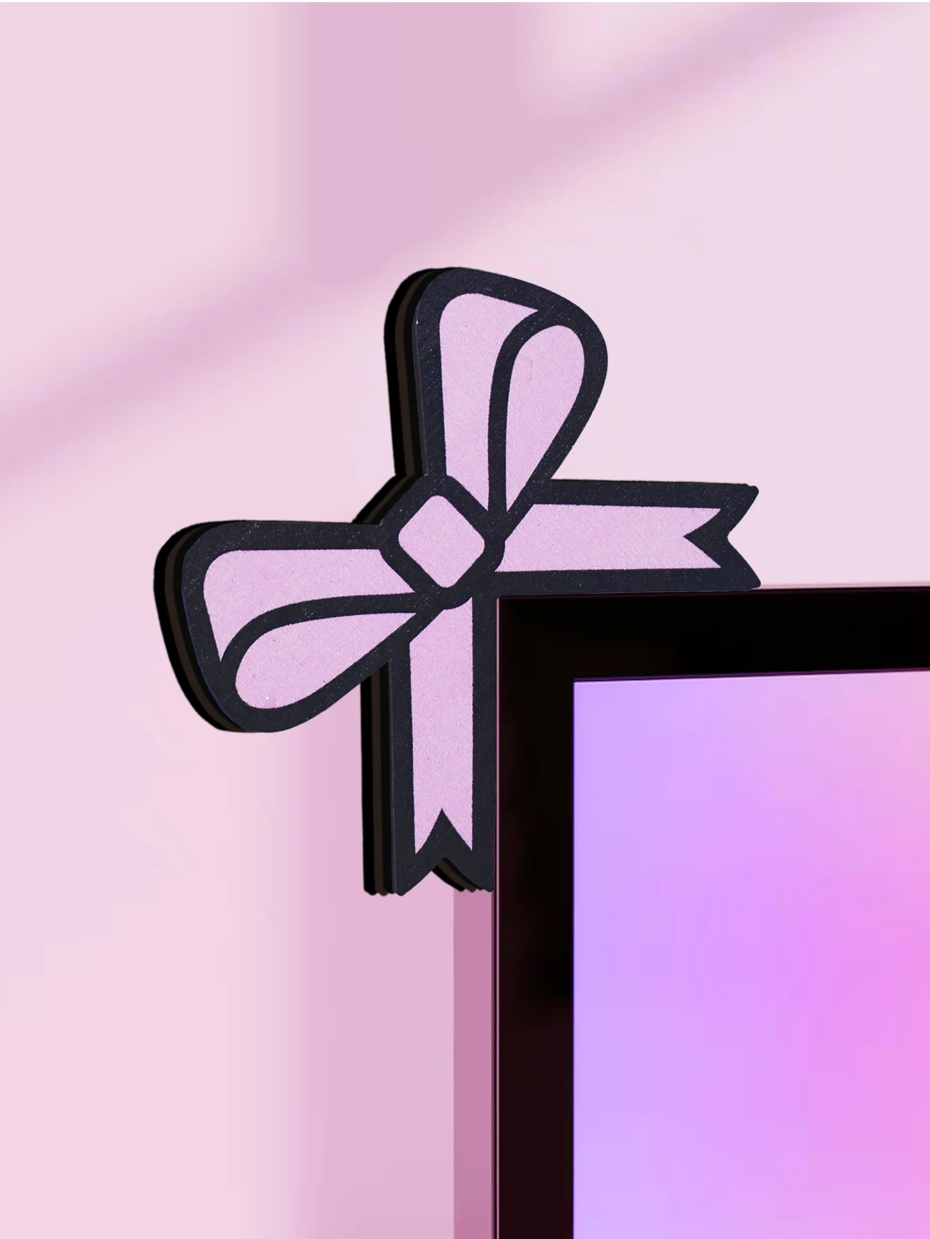 Niedliche Computer-Monitor-Dekoration, rosa Schleife, Katzenohrform, Ornamente, Kawaii-Desktop-Dekoration für PC, Laptop, Zimmer, Schreibtisch, Dekoration, Mädchen-Geschenk – Detail 34