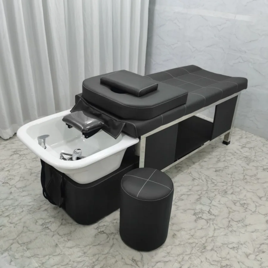 Massage Couch Shampoo Chair Wash Hair Salon Head Spa Bed Shampoo Chair Stylist Luxury Reclining Mobile Potable Stoelen Furniture