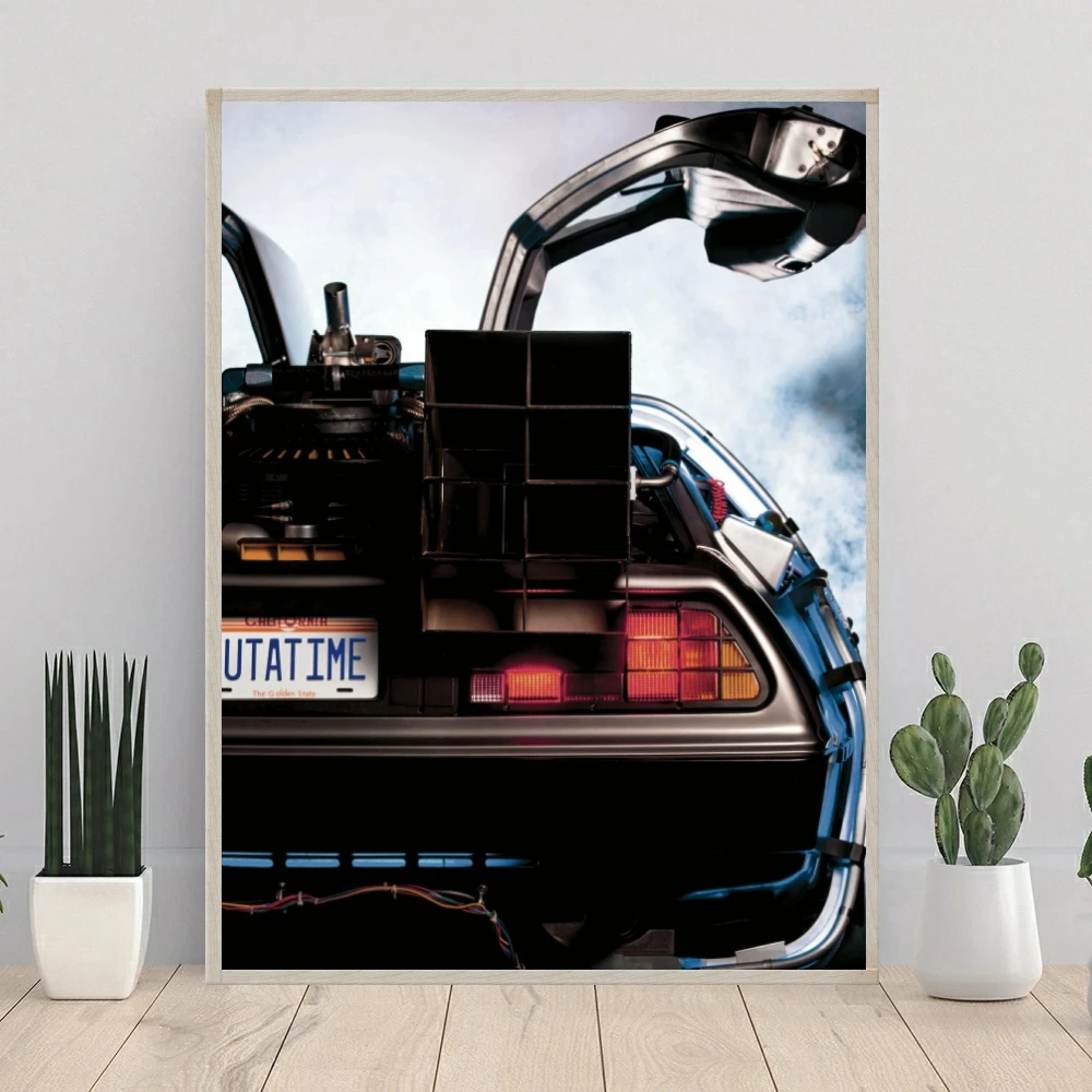 Fairy Dust AB Back To The Future Movie Car 5D DIY Embroidery Painting Full Needlework Art Mosaic Home Decor Gift