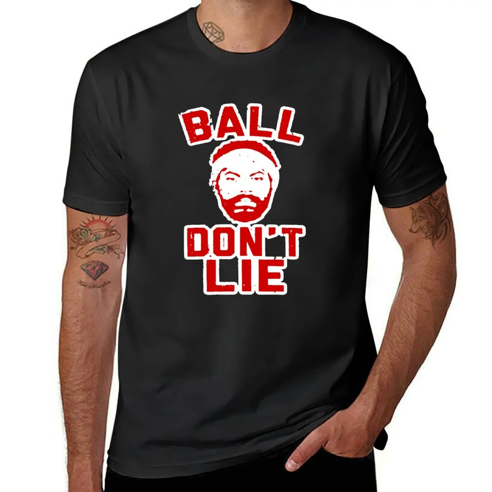 BALL DONT LIE FUNNY RASHEED WALLACE SHIRT AND STICKER T-Shirt quick drying anime clothes tees black t-shirts for men