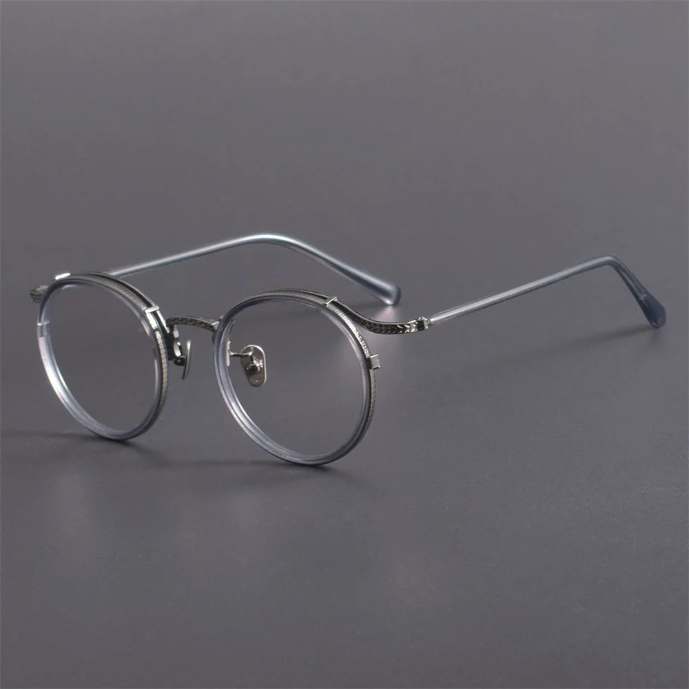 Retro Metal Thin Frame Myopia Glasses for Both Men and Women Optical Prescription Titanium Can Be Paired With Anti Blue Light