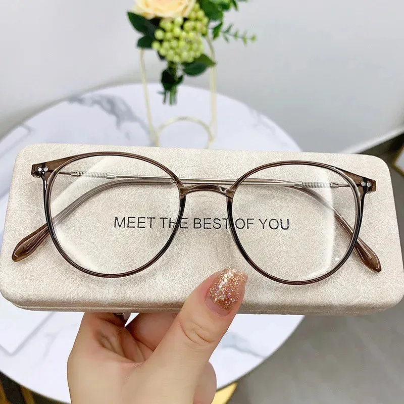 Neue Retro Katzenauge Rahmen Lesespiegel Myopie Rahmen für Männer und Frauen Oval Frühling Bein Optische Rahmen Mode Gläser oculos