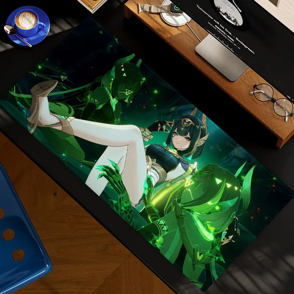 Genshin Impact Nefer Mouse Pad XXL Computer Accessories Large Keyboard Laptop Table Pad The New