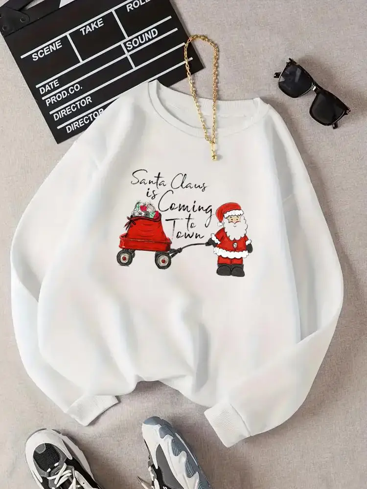 

Женский флисовый пуловер с круглым вырезом, с мультяшным принтом