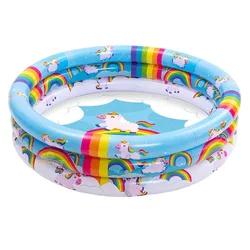 Piscina inflable extraíble para bebé, arcoíris, unicornio, anillo, juego de agua, diversión de verano, mayores de 3 años