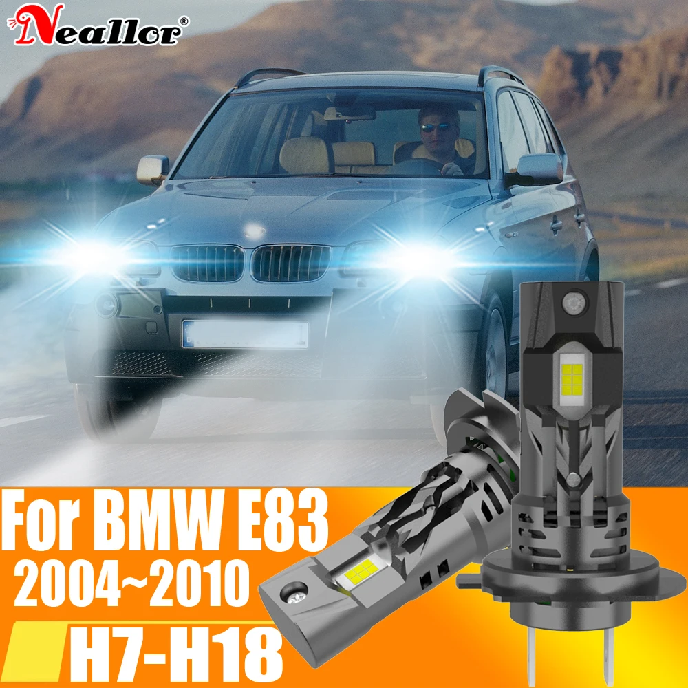 

2pcs High Power H7 Led Headlight Canbus No Error H18 Car Bulb 6000K White Light Moto Diode Lamp 12v 55w For BMW E83 X3 2004~2010