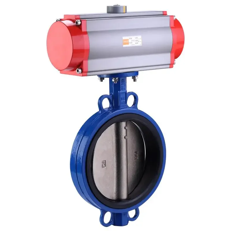 RAT350 Resilient Ductile Iron Wafer Type Pneumatic Actuator Butterfly Valve Stainless Steel Pneumatic Actuator Butterfly Valve