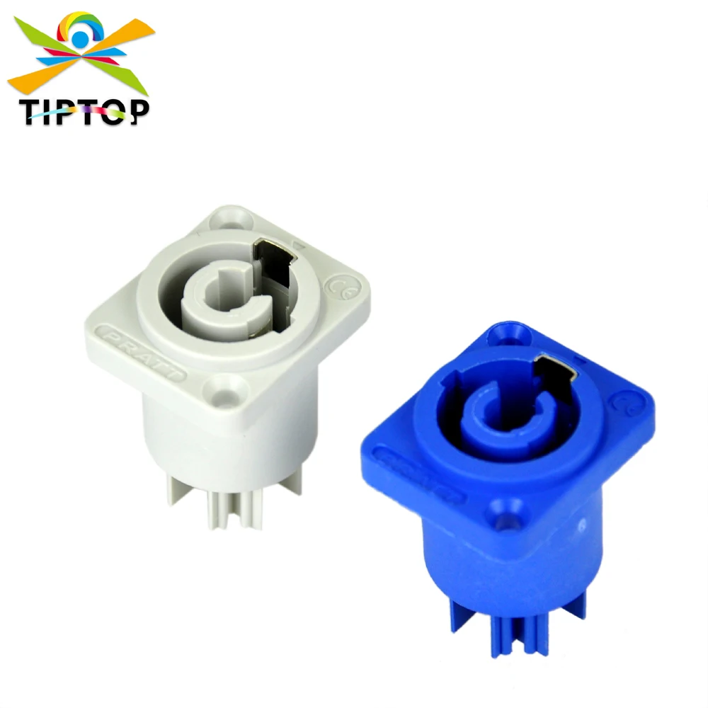 

TIPTOP Stage Lighting White Indoor Power Connector White Blue XLR Socket Engineering Plastic Housing 3 Core DMX Plug