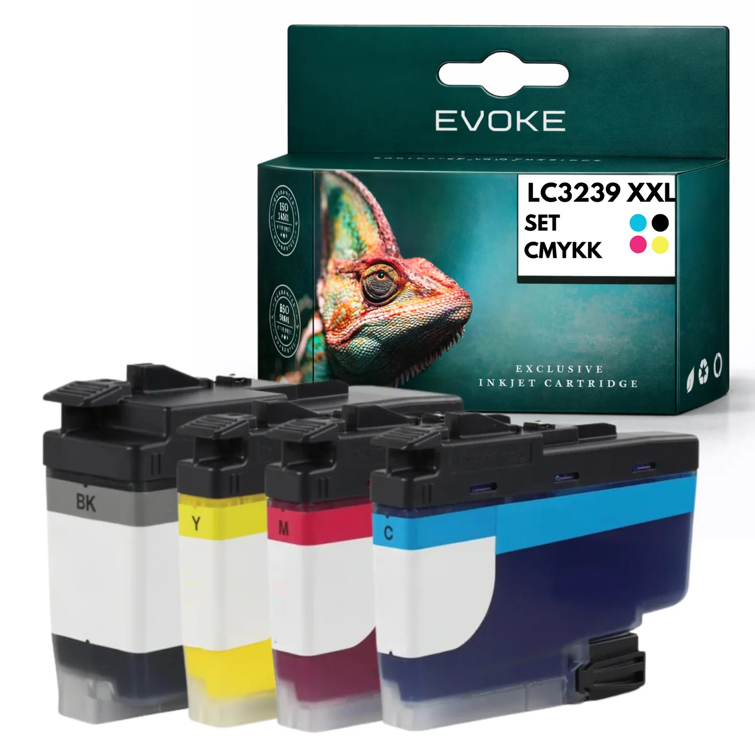 Evoke Compatibele Inkt voor Brother Lc-3239Xxl Lc3239Xxl Lc-3239 Lc3239 4X Cmyk: Zwart, Cyaan, Magenta, Geel 278 ml 21000 Pagina's Hl-J6000Dw J6100Dw; Mfc-J5945Dw J6945Dw J6947Dw
