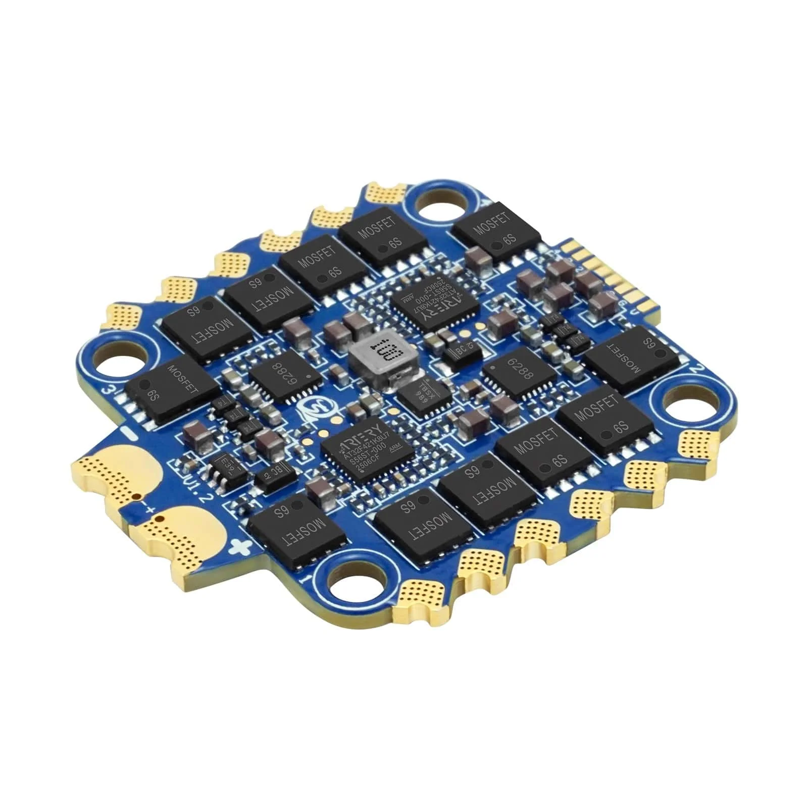 Blueson A2 6S|8S 65A 70A 128KHz 4-in-1 AM32 BLHeli_32 ESC 30.5*30.5mm 4mm/M3 for FPV Car Racing and Speed Flying