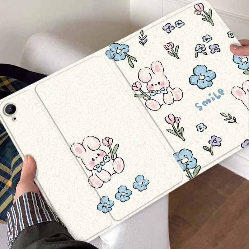 

Cute cartoon rabbit kitten For Samsung Galaxy Tab A A7 A8 A9 A11 S6 S11 10.1 10.4 10.5 Inch Lite Plus Cover Tablet Case