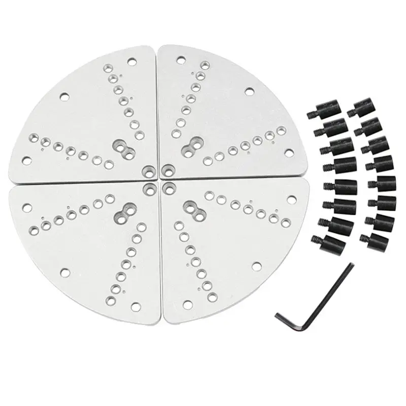 CQMF-8Inch Flat Lathe Chuck Jaw Set For Wood Lathe Key Chuck &Scroll Chuck Flat Jaw Set With Buffer Kit For Wood Lathe Chucks
