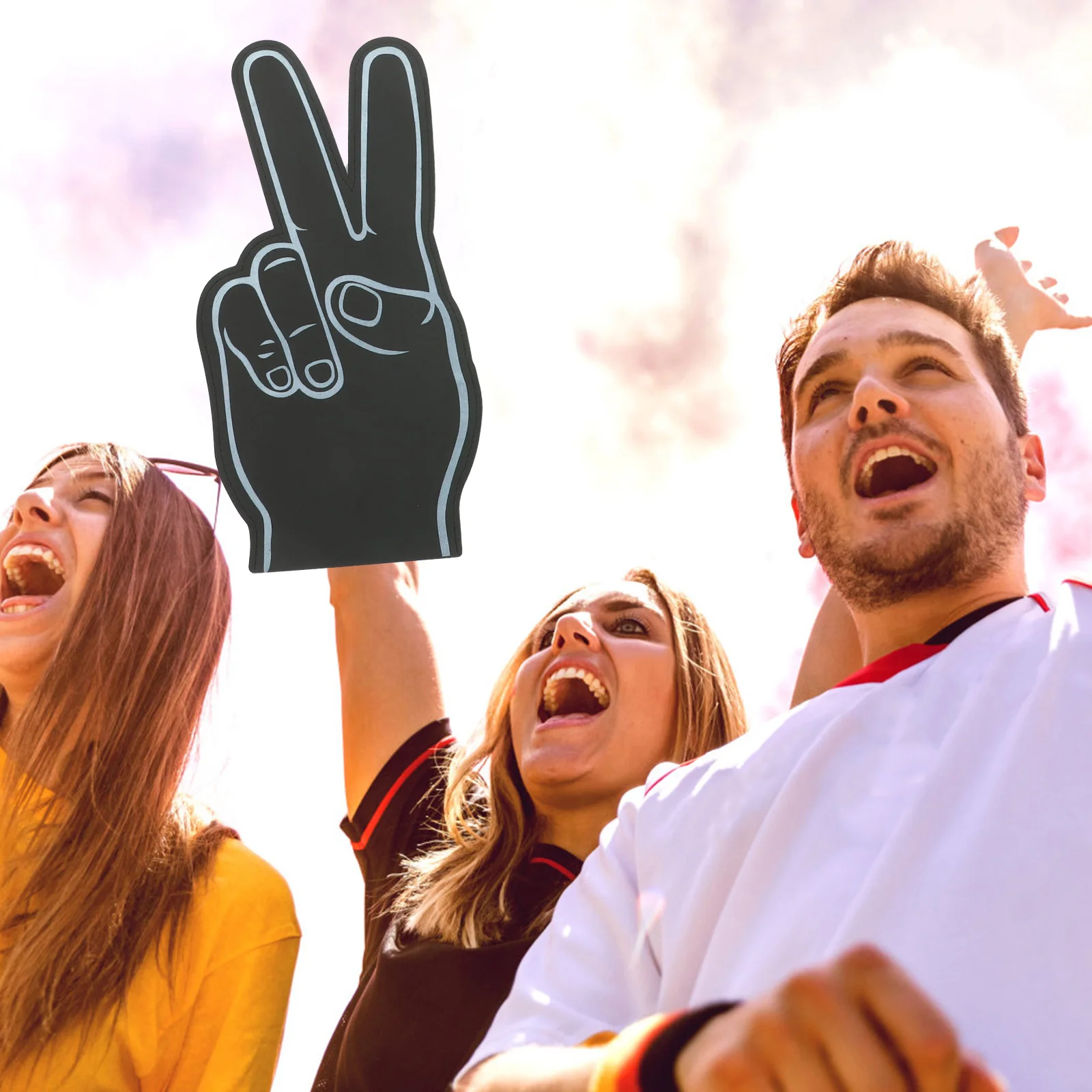 6 個のカラフルなフォームフィンガーハンド小道具フォームハンド応援スポーツパーティー用品再利用可能な思い出に残るギフト写真