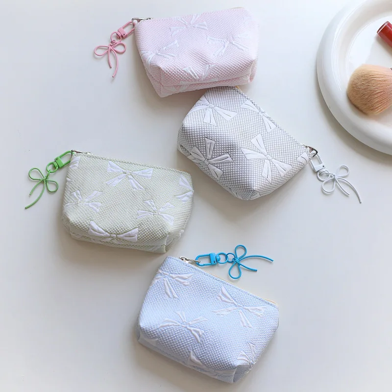 

Mini Portable Sweet Jacquard Coin Purses for Girl Small Cute Fashion Earphone Lipstick Women Storage Bag Korean Casual Key Case