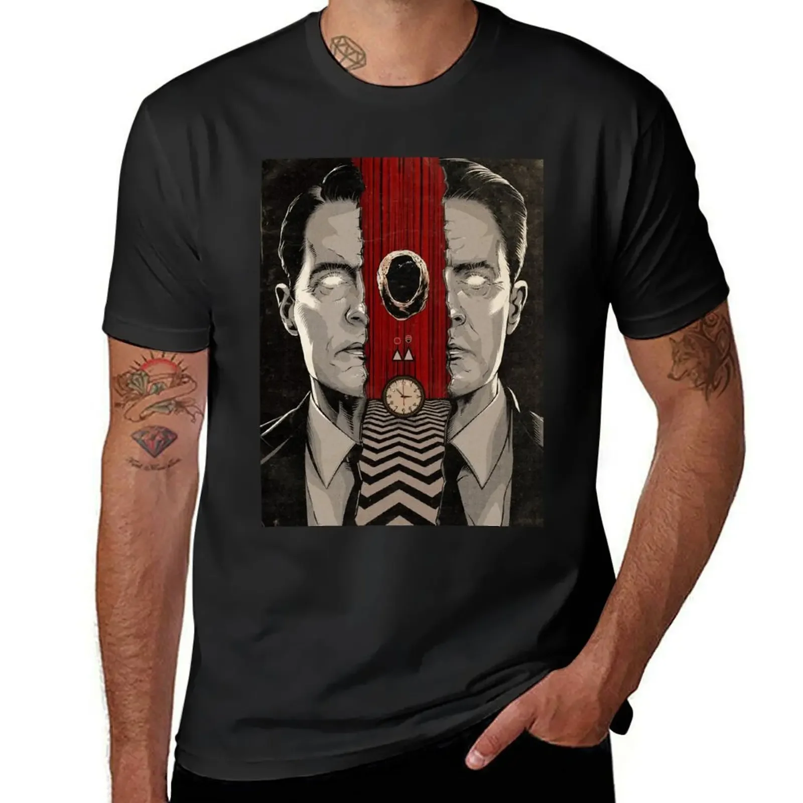 

Dale Cooper T-Shirt customs design your own graphic shirts vintage graphic tee Short sleeve tee heavy weight t shirts for men