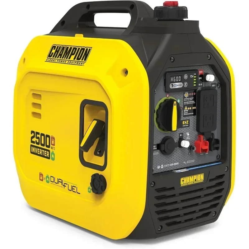 Champion Power Equipment 2500-Watt Dual Fuel Portable Inverter Generator with Quiet Technology and CO Shield