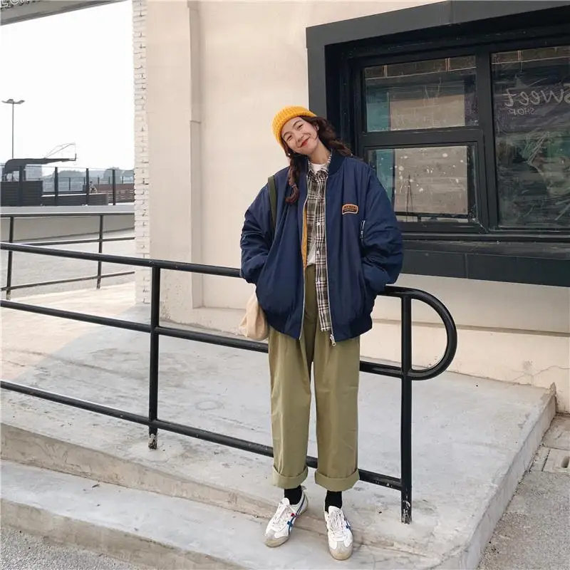 

Шикарные и элегантные женские куртки, осень 2024, женские модные милые женские куртки в стиле Харадзюку с длинным рукавом и пуговицами, передний карман, чистый, простой, базовый