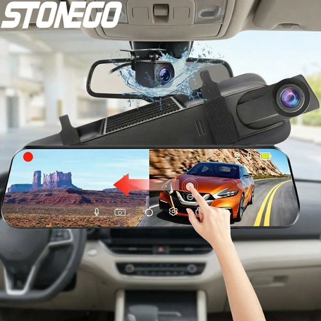 

4K WIFI Car Dash Cam Dual Cameras Front and Rear Streaming Media Recorder 24H Parking Monitor Vehicle Video Recorder