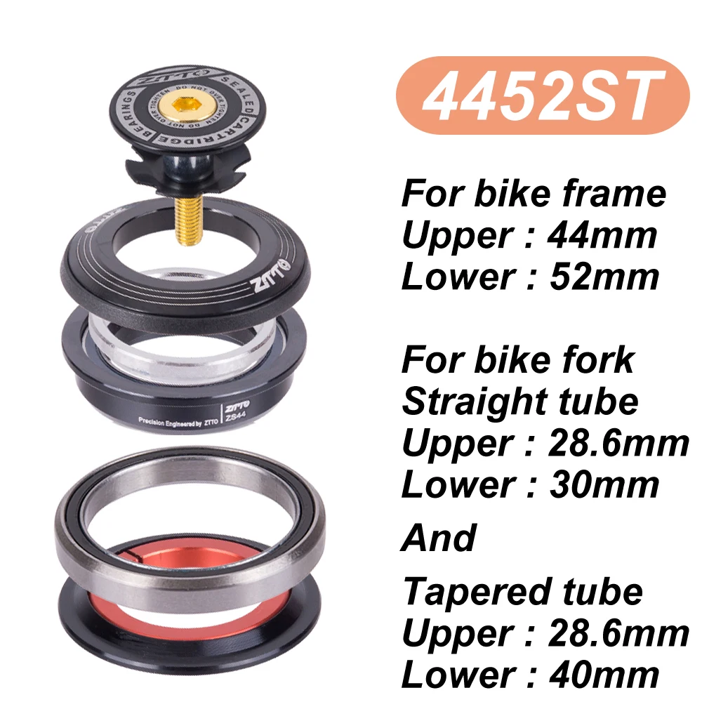 ZTTO MTB Rennrad-Headset CNC 1 1/8 Zoll-1 1/2 Zoll 1,5 konisch 28,6 gerades Rohr Fahrradgabel internes Lenklager
