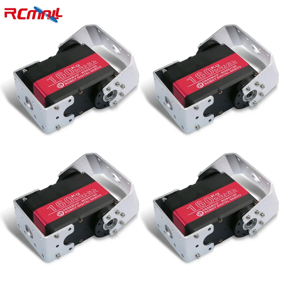 4PCS RDS51150 24V 160KG High Torque Digital Servo Dual-Shaft Metal Gear Large Steering Motor Robotic RC Servo for Robot