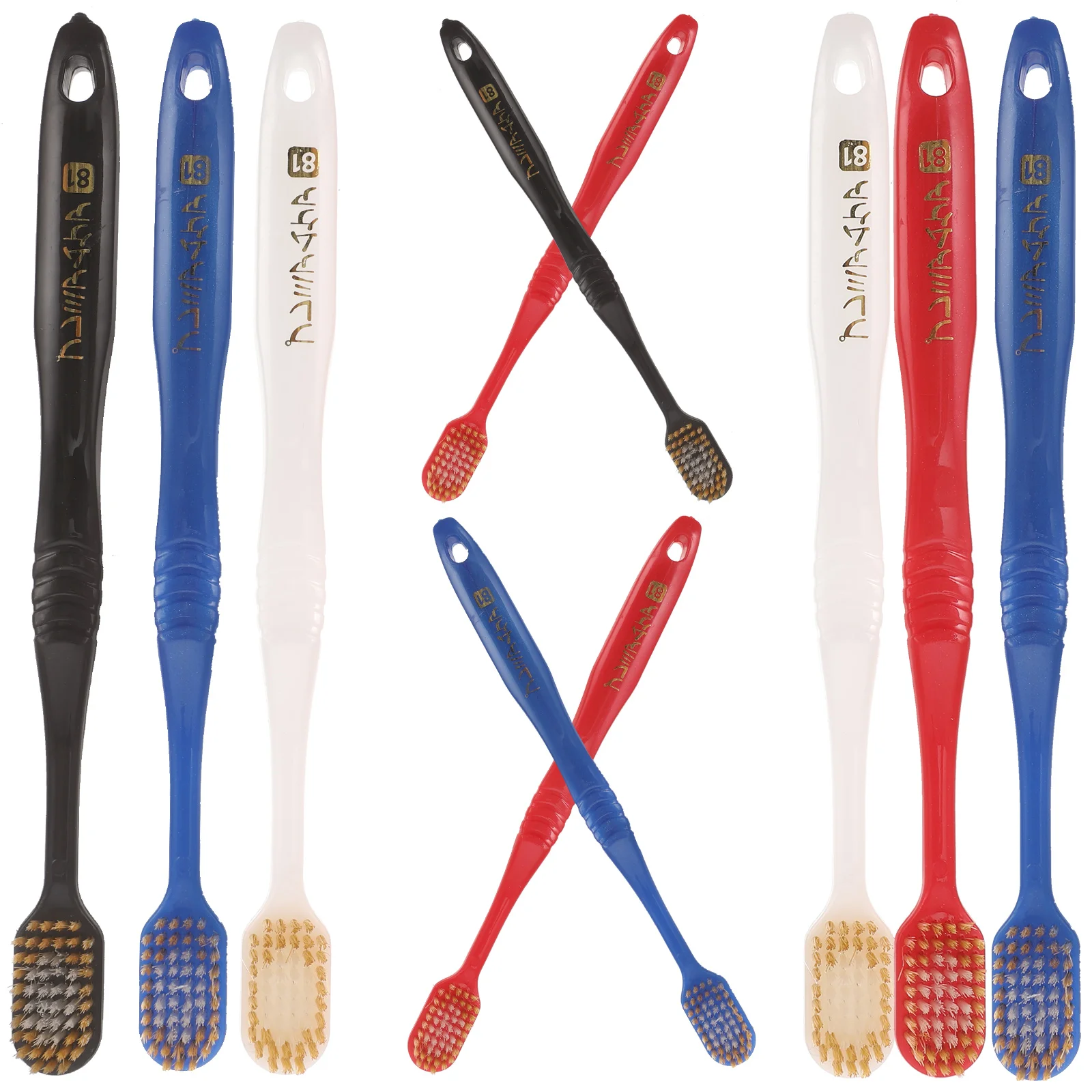 

10 шт., набор зубных щеток с бамбуковым углем для удаления налета, удобная ручка для ухода за полостью рта, аксессуары для ванной комнаты, здоровые десны