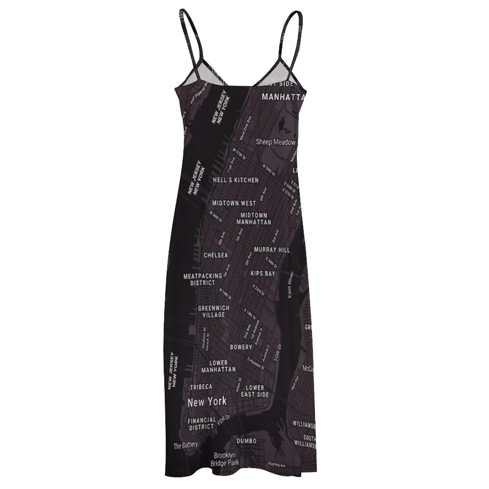 Map of NYC-Robe en fibre pour femmes, vêtements d'été, robes de fête