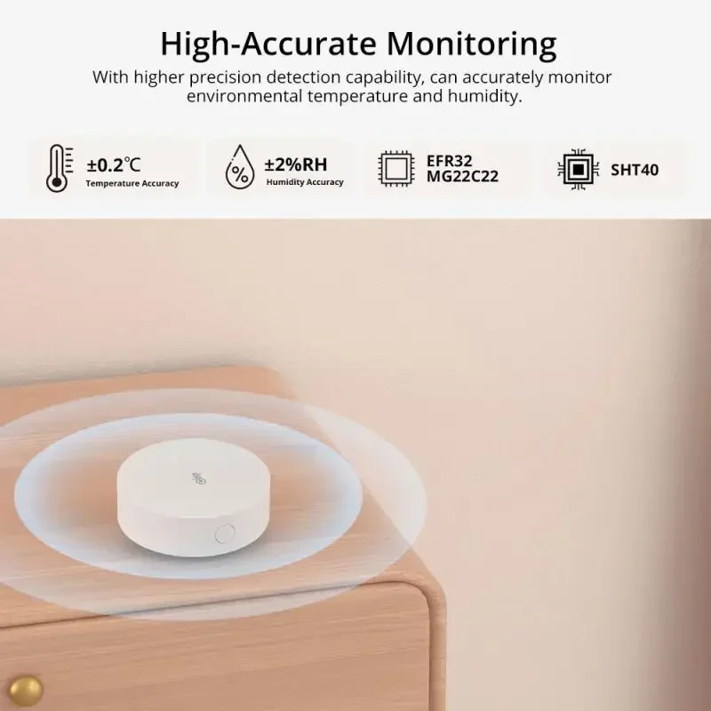 SONOFF SNZB 02P EWeLink Гаджеты для умного дома ZigBee Датчик температуры Детектор влажности Термометр Alexa Google Assistant Яндекс