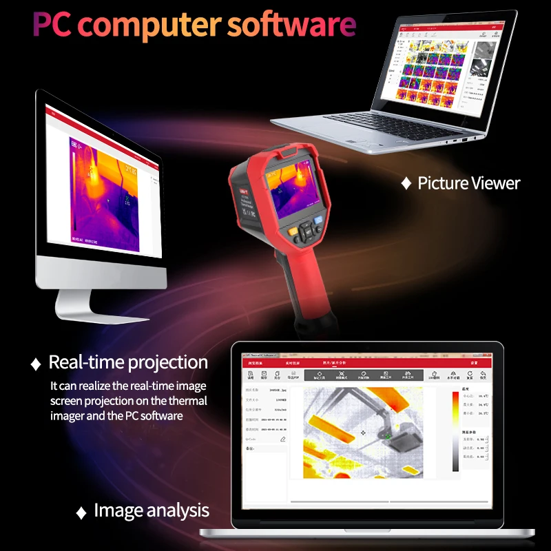 UNI-T UTi260E Infrared Thermal Imager Camera 25Hz resolution 256x192 PCB Circuit Industrial Testing Floor Heating Thermal camera