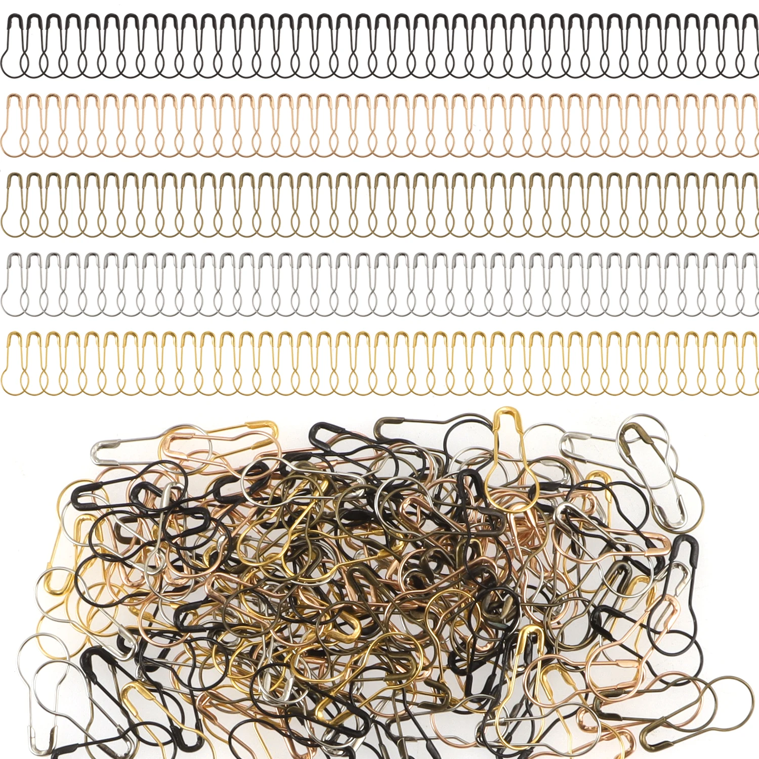 100/1000 قطعة إبرة معدنية إبرة كروشيه اكسسوارات اليقطين سلامة إبرة قفل الحياكة علامة تسمية كليب قفل مشبك أداة الخياطة #1