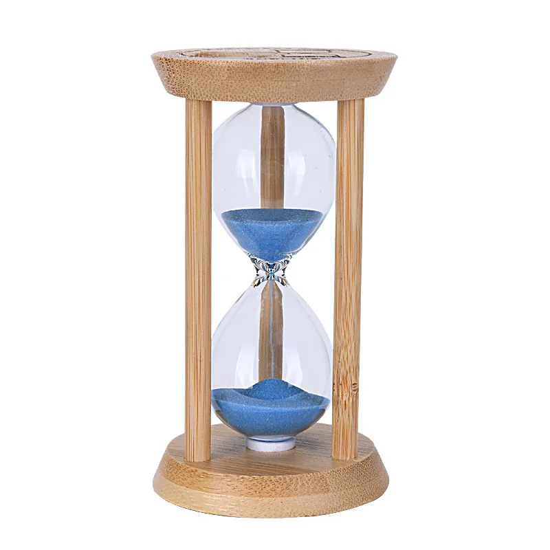 Blue and Orange Sand Nightlight Hourglass, 1/10 Minute Real-time Hourglass Timer, Healing and Stress-relieving Gift