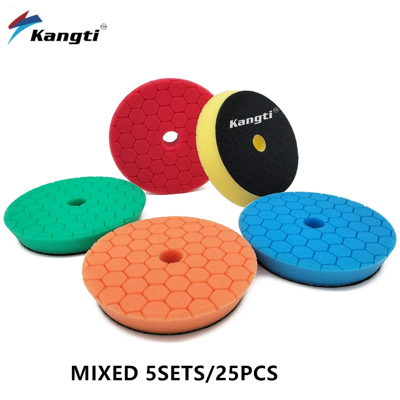 3/5/6lnches Auto Polijstpad Duitsland Schuim Buffing Pads Professionele DA/RO Polijstmachines Spons Disc