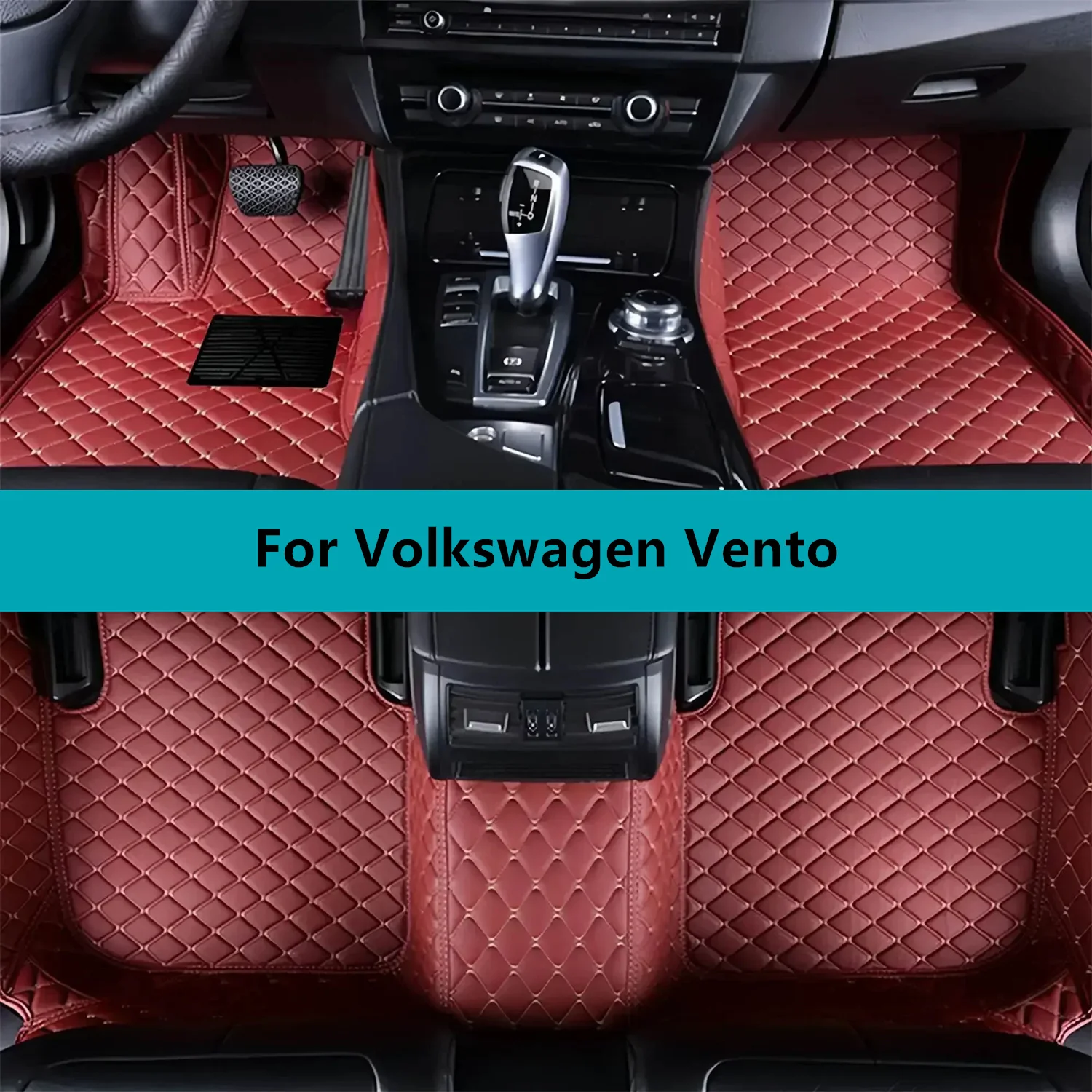 

Кожаные автомобильные коврики для Volkswagen Vento 2018 2019 2020 2021 2022 2023 2024, всепогодные водонепроницаемые автомобильные коврики