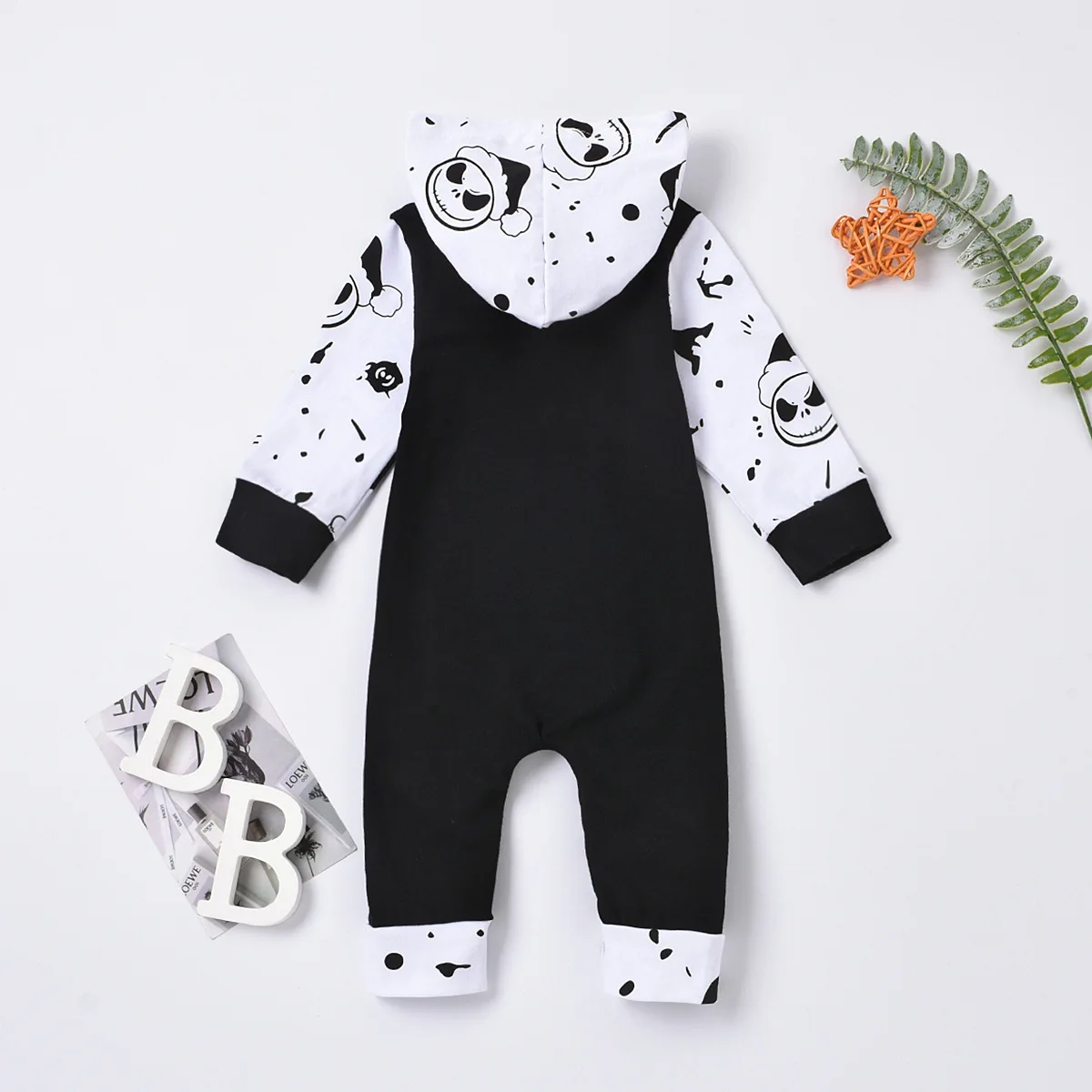 Halloween Newborn Baby Clothes Babe Boy Jumpsuit 2024 Fashion Letters Nightmare Before Nap Long Sleeve Hooded Romper