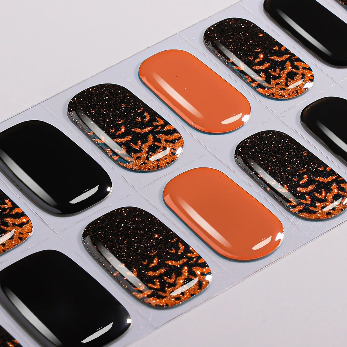 20枚入り ハロウィン セミキュアジェルネイルラップ フルカバー ゴシックジェルネイルステッカー 長持ちジェルマニキュア デカールデコレーション