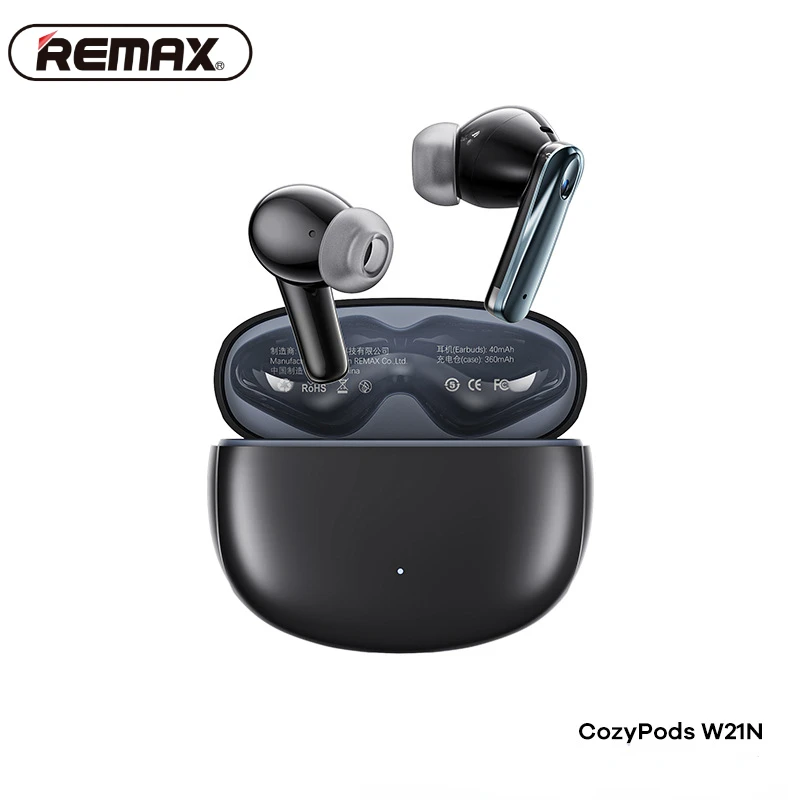 

Remax CozyPods W21N Wireless Bluetooth Earphones Sport Earphone Bluetooth ANC+ENC Noise Reduction Headset For Xiaomi Phone