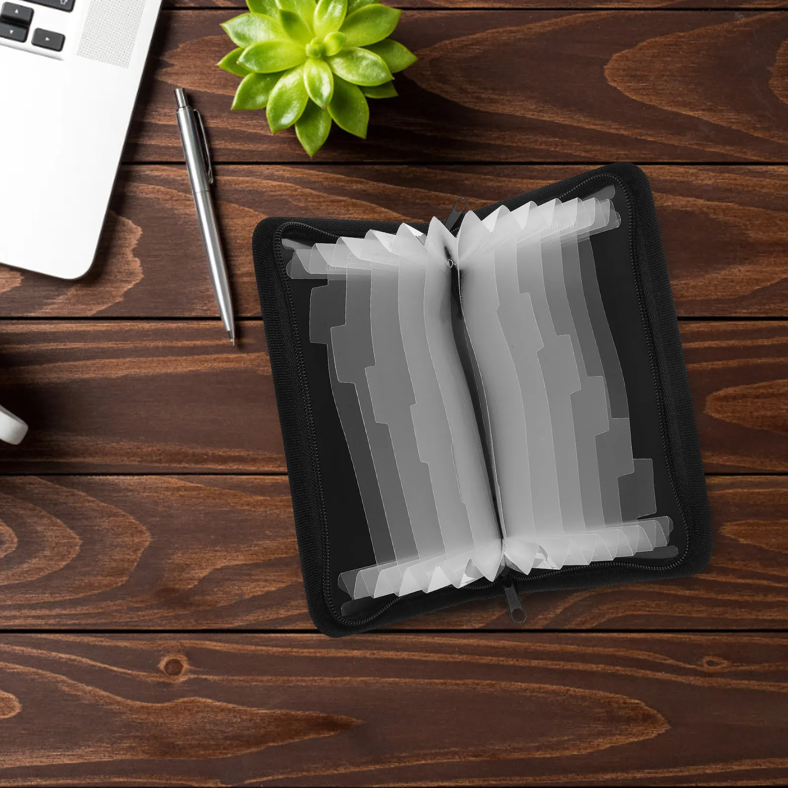 

Mini Accordion File Folder Portable Zipper Document Organizer for Bills Cash Receipt Storage Important Document Organizer Folder