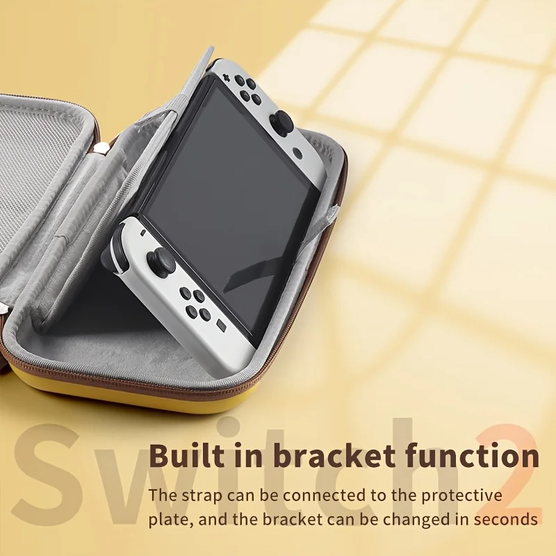 Switch 2ポータブル収納バッグ、耐久性のあるEVA素材、大容量、ダブルジッパー開閉のトラベルオーガナイザーに最適