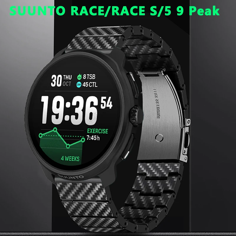 Kohlefaserarmband für SUUNTO RACE/RACE S Run/Ocean/Vertical Ersatz Correa Armband Armband Suunto 5 9 Peak Pro Armband