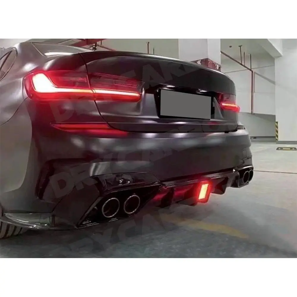 

ABS Rear Bumpers Lip Diffuser Side Splitters with LED Body Kits Accessories For BMW 3 Series G20 G28 M Sport 2019 2020 2021