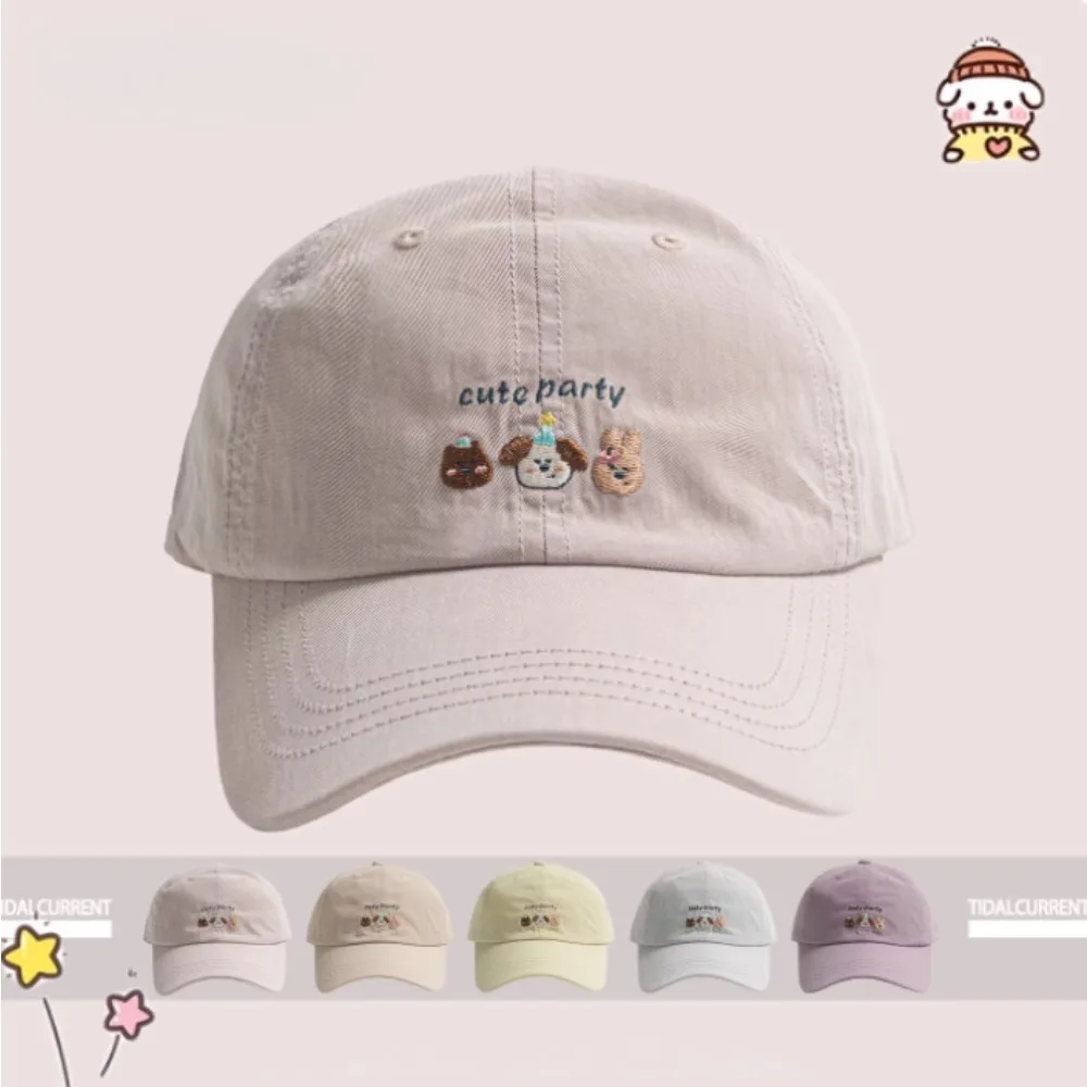Koreanische Baumwoll-Netz-Baseballkappe im klassischen Stickdesign – Leichte, atmungsaktive Mütze für Outdoor, Freizeit und Mode