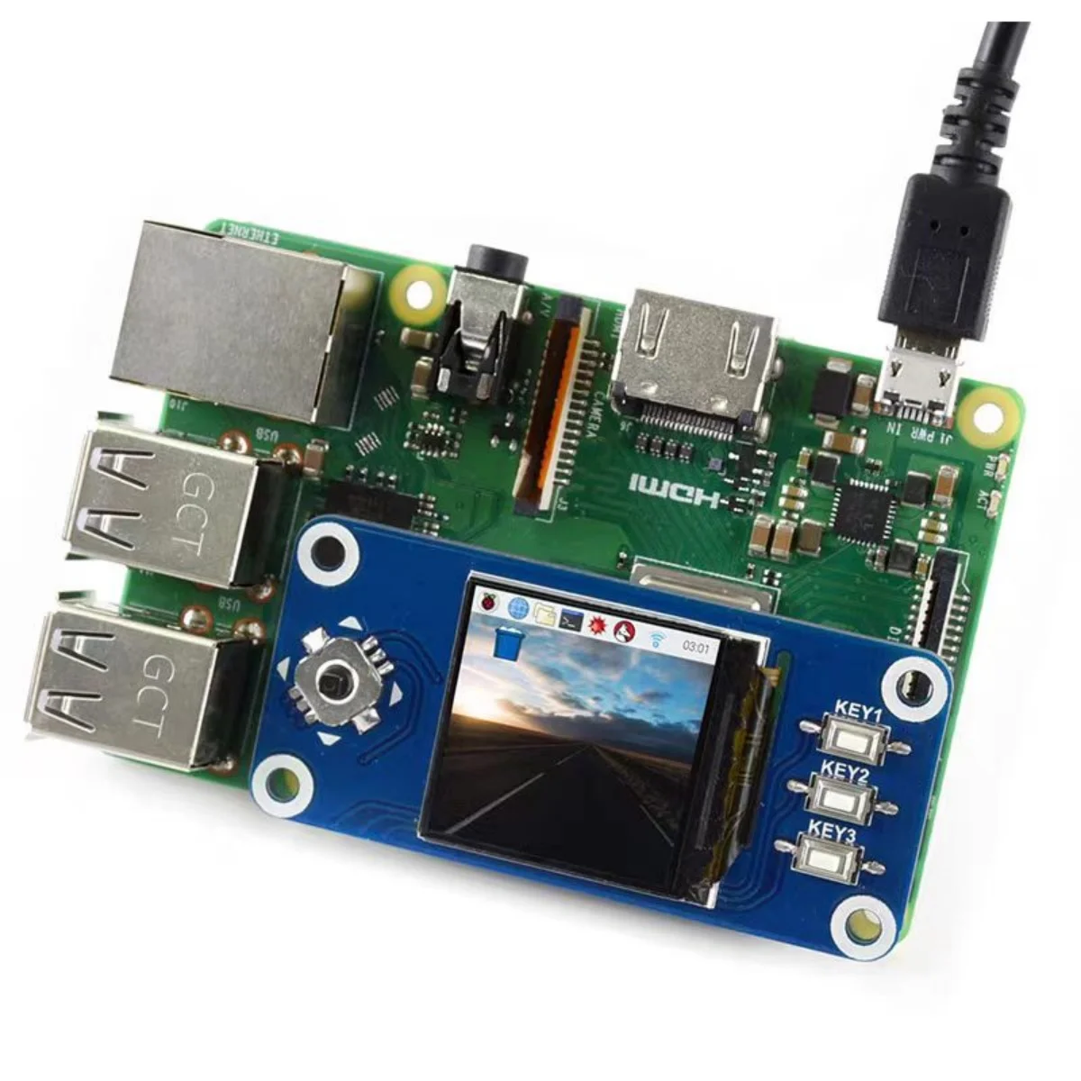 Micro Snow Raspberry Pi 4th Generation 3B+1.3-inch LCD Display IPS Mini Screen Display Module