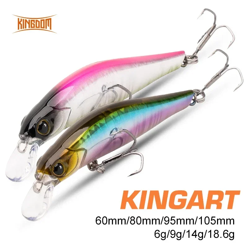 Kingdom Sinking Minnow เหยื่อตกปลาน้ําเค็ม Crankbait Hard เหยื่อ Good Action Wobblers ปลาเทราท์ประดิษฐ์ Lure สําหรับ Sea Bass