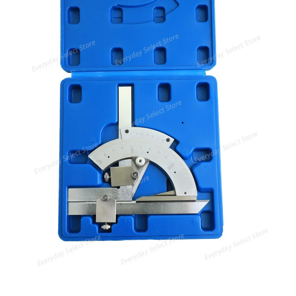 High‑Quality Carbon‑Steel Universal Bevel‑Protractor, 0‑320° Precision Angle‑Measuring Ruler for Industrial Layout Work