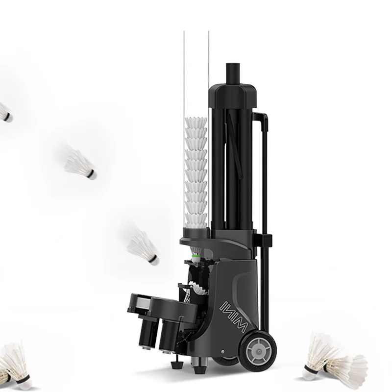 Factory Cheap Price Badminton Machine Portable APP Remote Control Mini Badminton Shuttlecock Feeding Machine for Sports Trainer