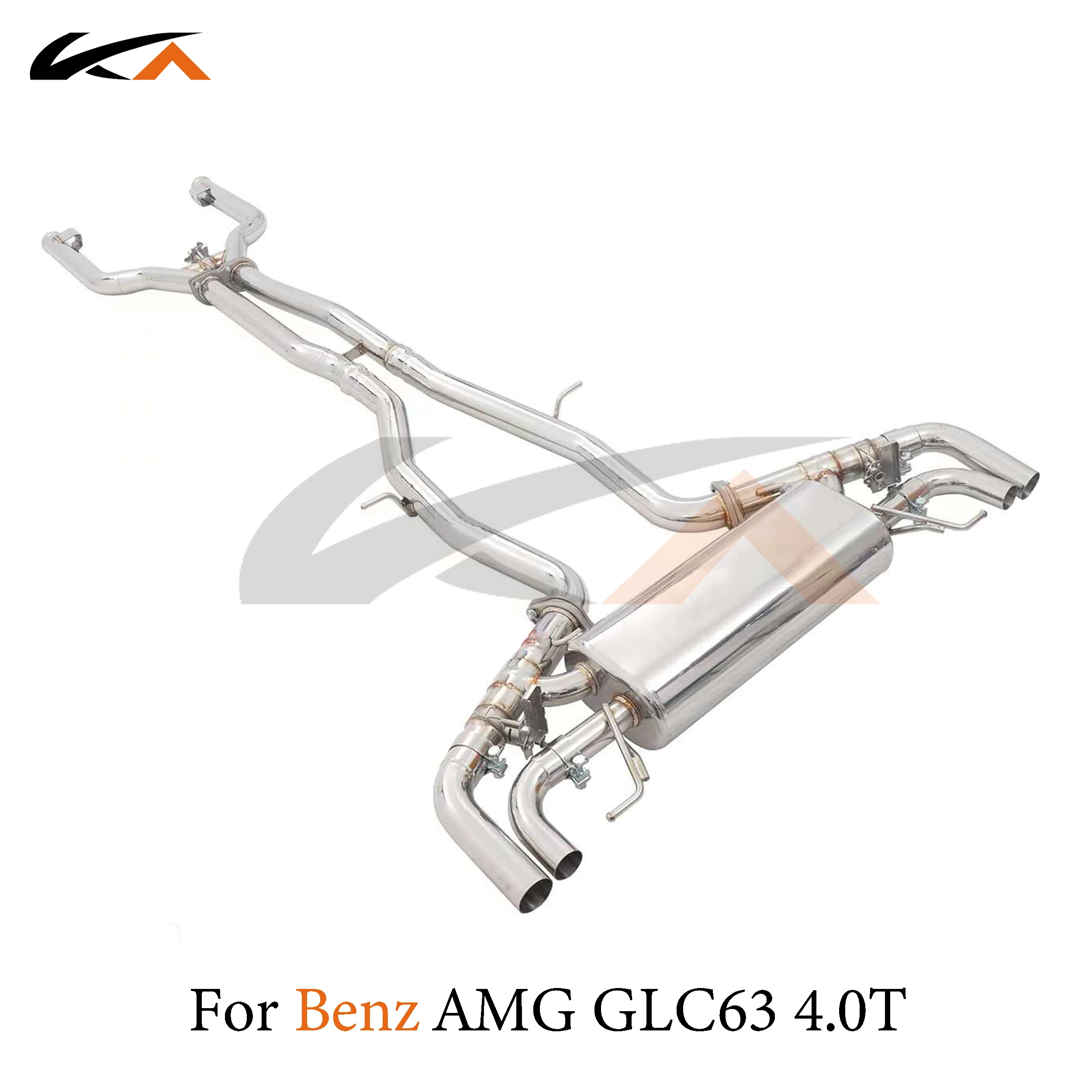 KA Tuning exhaust system parts stainless catback for Mercedes-Benz AMG GLC63 4.0T rear section performance muffler valve